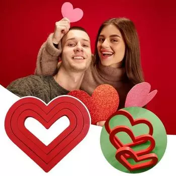 1 комплект украшений ко Дню святого Валентина в виде сердца, съемное деревянное красное сердце своими руками