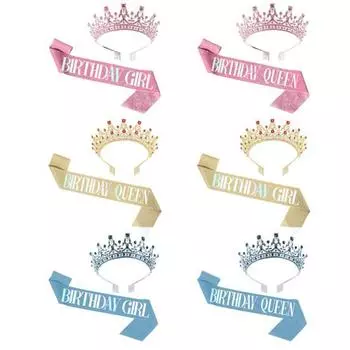 1 комплект, универсальная высокая прочность, легкая корона на день рождения, украшение для головного убора с поясом для вечеринки B фиолетовый