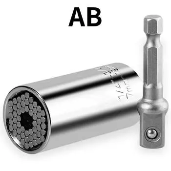 1 комплект универсальных динамометрических ключей, головок, торцевых гаечных ключей, 7-19 мм, храповых гаечных ключей для электродрели красный