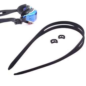 1 комплект универсальных очков с высоким ремешком, высокоэластичные сменные очки для подводного плавания, силиконовый ремешок для ношения синий