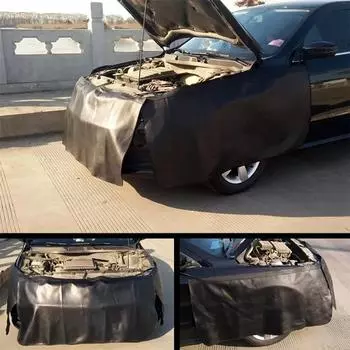 1 комплект универсальный автомобильный магнитный для крышки крыла складной защитный коврик механик рабочий коврик для авторемонта Black Small чёрный