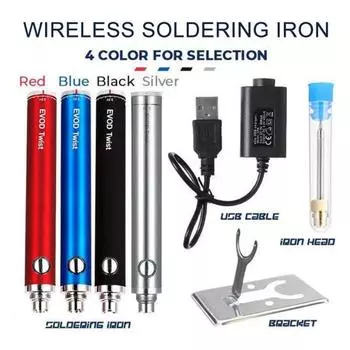 1 комплект USB-паяльник 5 В постоянного тока, ручка напряжения, регулировка автоматического сна, быстрый нагрев, 510 портов, сварочный утюг, ручка для пайки красный