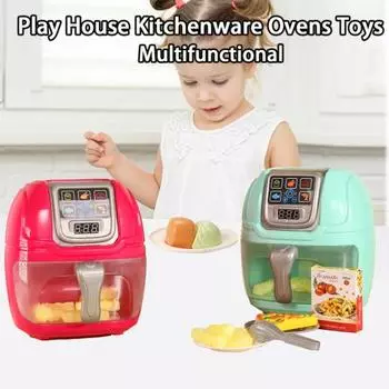 1 комплект, устойчивый к царапинам, толстый светодиодный дисплей, имитация кухни, кухонные принадлежности, духовки, посуда, игровой дом, игрушки красный