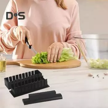 1 комплект, утолщенный и удлиненный набор форм для суши, нелипкий пищевой пластик, инструмент для приготовления суши, фаршированный рисом нори, машина для изготовления суши своими руками, кухонные принадлежности чёрный