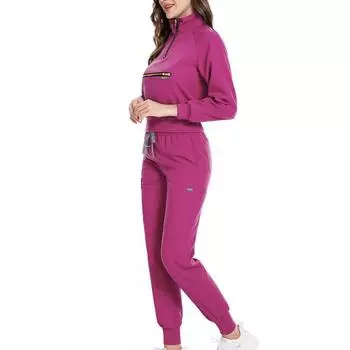 1 комплект V-образный вырез свободный медицинский больничный доктор осень зима длинный рукав одежда топы M