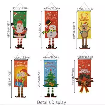 1 комплект Веселого Рождества крыльцо дверь баннер подвесной орнамент Рождественское украшение для дома Новый год Рождество Счастливого