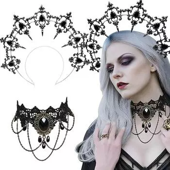 1 комплект Винтажный нимб святого и шейный ремешок для косплей-вечеринки