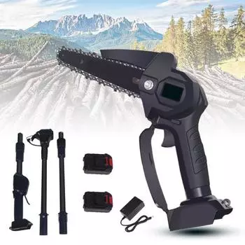 1 комплект. Высокая ветковая пила. Перезаряжаемый мощный двигатель. Съемный телескопический столб. Обрезка деревьев. Портативная беспроводная электрическая бензопила. Садовое оборудование. AU Plug