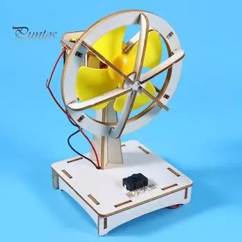 1 комплект вентилятора, набор для научных экспериментов, игрушка для самостоятельной сборки, деревянная головоломка, модель электрического вентилятора, образовательный инструмент для обучения детей 7–12 лет 1 Set