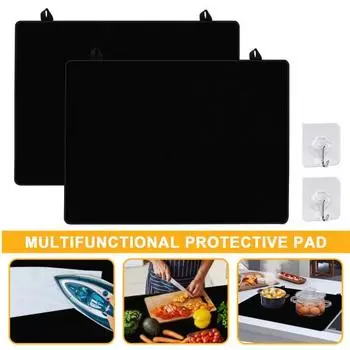 1 комплект, верхняя крышка для плиты, устойчивая к высоким температурам, нескользящая, мягкая, устойчивая к царапинам, резиновая, защитный коврик для индукционной варочной панели, товары для дома S