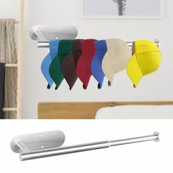 1 комплект вешалки для шляп, прочная несущая нержавейка, настенный шкаф, дверь, подвесная бейсбольная кепка, стойка для ежедневного использования серебряный