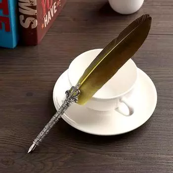 1 комплект, винтажная ручка с изображением цветка в форме рта, высококачественный новогодний подарок, канцелярские принадлежности в британском стиле, перьевая ручка