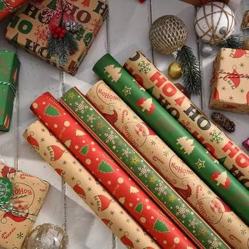 1 комплект винтажной крафт-бумаги для упаковки, красивая подарочная упаковочная бумага, праздничная подарочная упаковочная бумага, подарочная бумага разноцветный
