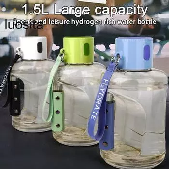 1 комплект водородной бутылки для воды емкостью 1500 мл, портативная зарядка через USB, генератор водородной воды для дома, путешествий на открытом воздухе белый