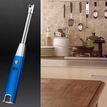 1 комплект, воспламенитель для газовой плиты с подвесным отверстием, многоцелевой профессиональный кухонный импульсный дуговой разряд синий