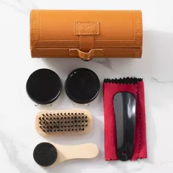 1 комплект восстанавливающей компактной практичной долговечной ткани-кисти для обуви, рожка для обуви, крема для обуви