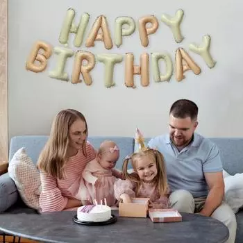 1 комплект воздушных шаров с днем рождения, алюминиевая фольга, буквенная форма, вечерние воздушные шары, украшение для празднования дня рождения! A