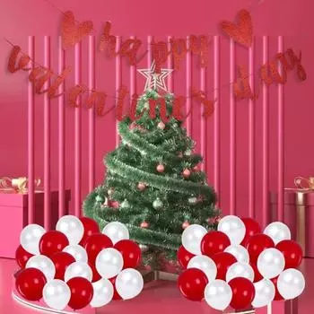 1 комплект воздушных шаров с рисунком баннера, легкий декор, сердце любви, чтобы собрать баннер для вечеринки ко Дню Святого Валентина 3