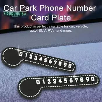 1 комплект, временная парковочная карта для автомобиля, музыкальная нота, форма, горный хрусталь, парковочная карта, номер телефона, автомобильные аксессуары чёрный