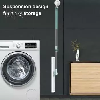 1 комплект выдвижной силиконовой швабры для пола, выдвижной стержень из нержавеющей стали, складная швабра для уборки ванной комнаты, удаление грязи C