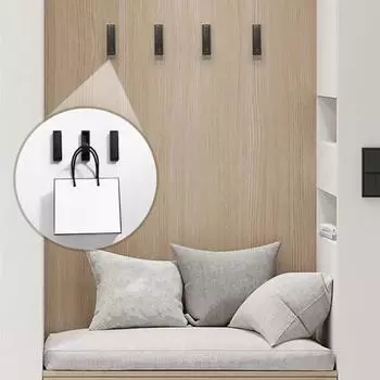 1 комплект выдвижных крючков с винтами, настенное крепление, складной крючок для подвешивания пальто, полотенец, рюкзаков, сумок, вешалки для прихожей в ванной комнате Rectangle серебряный