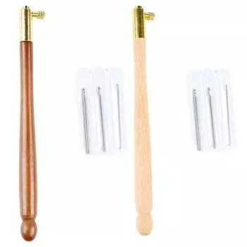 1 комплект вышивального крючка с 3 иглами, металлическая ручка, набор для вышивки крестом, французское вязание крючком для самостоятельного шитья и вязания