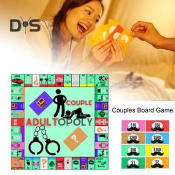 1 комплект взрослых пар настольная игра дорожная бумага мужчины женщины монополия игра портативная игра свидание ночной реквизит девушка парень подарок на день святого валентина Sets