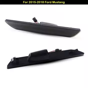 1 комплект задних боковых габаритных огней с дымчатыми линзами и красными светодиодными лампами, подходит для Ford Mustang 2015+