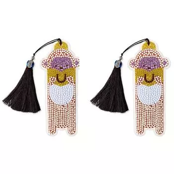 1 комплект, закладка для книги с алмазной росписью в форме бриллианта, производные закладки для книги с алмазной росписью своими руками, закладка с подвеской-кисточкой, сверло для алмазной вышивки Pack of 1