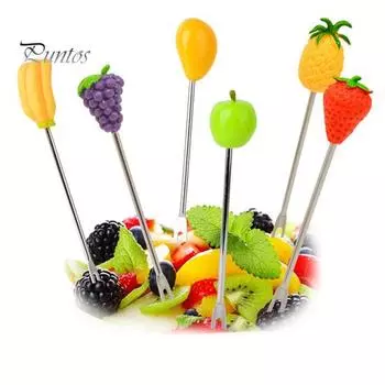 1 комплект, замечательный с держателем для хранения, 2 челюсти, вилка для торта, имитация винограда, вилка для сбора фруктов, товары для дома зелёный