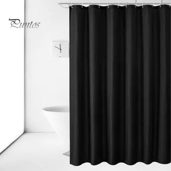 1 комплект занавесок для душа с крючками, вафельная текстура, многоцветная, плотная, легкая установка, уход, для отеля, кемпинга, ванной, автофургона, занавески для душа 180x180cm белый