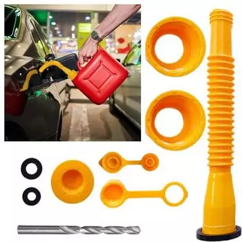 1 комплект запасного комплекта для носика газового баллона с шестигранной гайкой, резьбой, крышкой трубки, резиновой прокладкой, герметичной вентиляционной уплотнительной крышкой, сверлом, аксессуарами для носика газового баллона Sets
