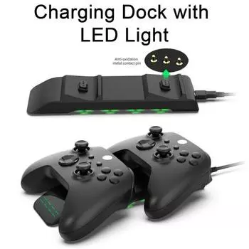1 комплект зарядной док-станции, безопасная высокоэффективная станция со светодиодной подсветкой, прочная и быстрая для Xbox Series ONE S/X
