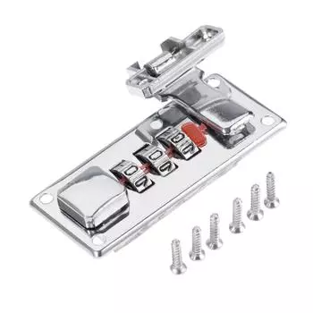 1 комплект, защелка с паролем, серебряный кодовый замок, 65 мм * 29 мм, ретро, винтажные ювелирные изделия, деревянная коробка, подарочный чехол, чемодан, сундук, фурнитура 1pc