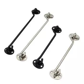 1 комплект защелки для двери сарая, крючок для кабины, защелка для глаз, легкий замок для двери сарая, ворот, окна 3inch серебряный