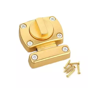 1 комплект защелок для безопасности дома с вращающимся болтом, защелки для ворот, простые многофункциональные замки, безопасные функциональные металлические H C0C3 Black-1pcs