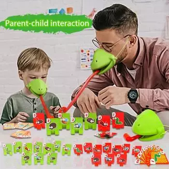 1 комплект защитная игрушка для лица лягушки с высунутым языком, лижущее животное, язык ящерицы хамелеона A