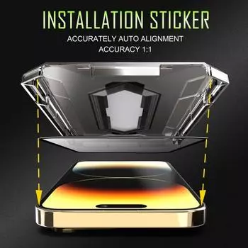 1 комплект, защитная закаленная пленка, ультрапрозрачная, против отпечатков пальцев, против царапин, взрывозащищенная, автоматическое ультратонкое стекло для телефона, аксессуары для инструментов for iPhone 14 Plus