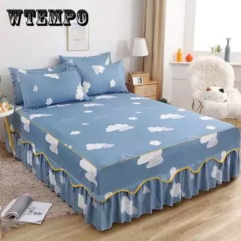 1 комплект защитного чехла на матрас с нескользящей защитной простыней с принтом и пылезащитным чехлом 150x200cm