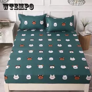 1 комплект защитных простыней, модный наматрасник с принтом, защитный нескользящий чехол 120x200cm