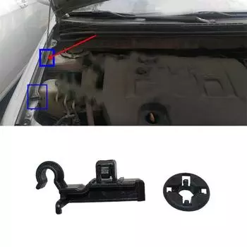 1 комплект зажима для бампера на капот автомобиля + втулка 53452-02060, подходит для Toyota Corolla E120 9th красный