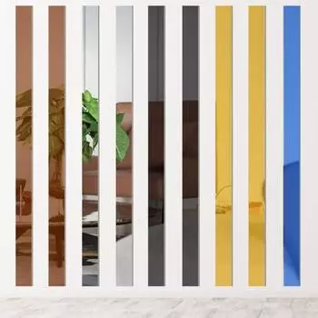 1 комплект зеркальных настенных наклеек, съемные самоклеящиеся акриловые наклейки без остатков на стену, границы, наклейки для дома A