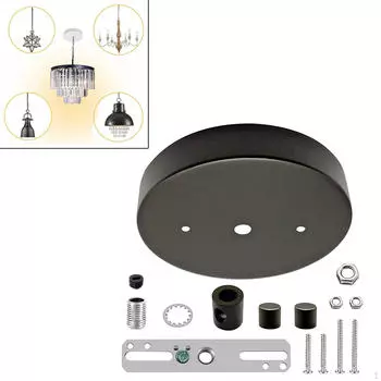1 комплект железных современных потолочных светильников, навесов для подвесных светильников K, чехлов для дисков, фурнитуры, аксессуары для самостоятельного изготовления чёрный