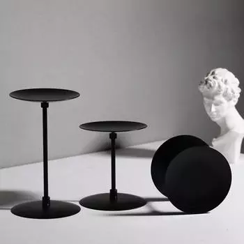 1 комплект, железный подсвечник, современный элегантный подсвечник, стабильная подставка для свечей для свадебных вечеринок, домашний декор чёрный