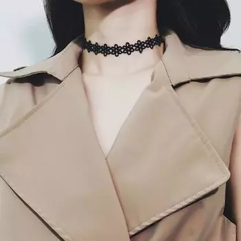 1 комплект, женские колье-чокеры Yinyang, треугольный кулон, женские стильные вязанные крючком колье-колье с вырезами для выпускного вечера