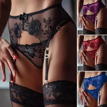 1 комплект женских трусиков, тонкие однотонные пижамы, стильный бант с ремешками для внутреннего ношения L