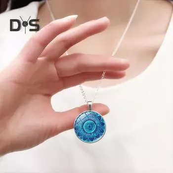 1 комплект женских украшений с цветочным принтом, стеклянный кулон в винтажном этническом стиле, серьги для выпускного вечера, ожерелье, браслет, идеальный рождественский подарок E