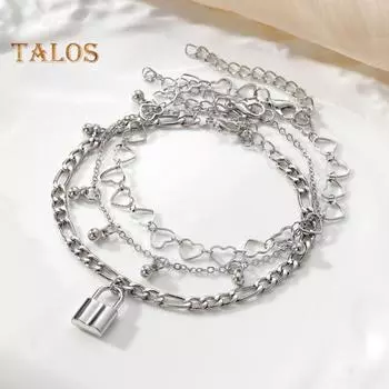 1 комплект, женский браслет на лодыжку, многослойный, в винтажном стиле, с бусинами, регулируемый, ананас, сплав, стразы, женская пляжная цепочка на лодыжку, ювелирные изделия G