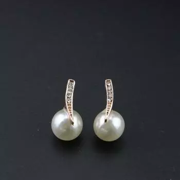 1 комплект, женский комплект ожерелья и серег, искусственный жемчуг, декор со стразами, свадебные украшения для невесты, изысканные женские украшения на шею из нержавеющей стали, ювелирные изделия для женщин, подарок золотистый