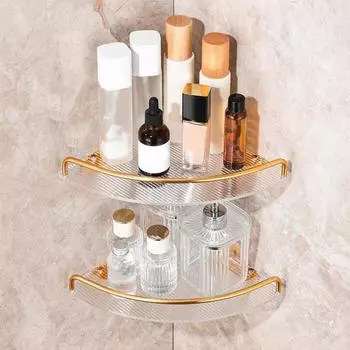 1 комплект золотой плавающей полки с вешалкой для полотенец - стильный дизайн ромбовидного угла для хранения в ванной и кухне - устойчивый к ржавчине космический алюминиевый материал золотистый